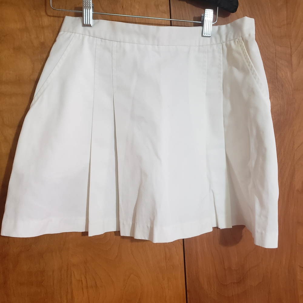White Pleated Tennis Skirt